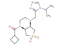 (4aR*,7aS*)-1-(cyclobutylcarbonyl)-4-[(4-isopropyl-4H-1,2,4-triazol-3-yl)methyl]octahydrothieno[3,4-b]pyrazine 6,6-dioxide