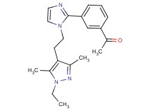 1-(3-{1-[2-(1-ethyl-3,5-dimethyl-1H-pyrazol-4-yl)ethyl]-1H-imidazol-2-yl}phenyl)ethanone