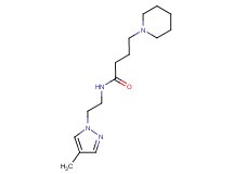 N-[2-(4-methyl-1H-pyrazol-1-yl)ethyl]-4-(1-piperidinyl)butanamide
