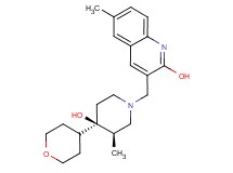 3-{[rel-(3R,4R)-4-hydroxy-3-methyl-4-(tetrahydro-2H-pyran-4-yl)-1-piperidinyl]methyl}-6-methyl-2-quinolinol