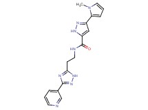3-(1-methyl-1H-pyrrol-2-yl)-N-{2-[3-(3-pyridinyl)-1H-1,2,4-triazol-5-yl]ethyl}-1H-pyrazole-5-carboxamide