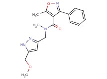 N-{[5-(methoxymethyl)-1H-pyrazol-3-yl]methyl}-N,5-dimethyl-3-phenylisoxazole-4-carboxamide
