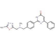 2-[4-({methyl[(5-methyl-1,3,4-oxadiazol-2-yl)methyl]amino}methyl)phenyl]-6-phenyl-4(3H)-pyrimidinone