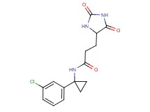 N-[1-(3-chlorophenyl)cyclopropyl]-3-(2,5-dioxo-4-imidazolidinyl)propanamide