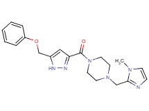 1-[(1-methyl-1H-imidazol-2-yl)methyl]-4-{[5-(phenoxymethyl)-1H-pyrazol-3-yl]carbonyl}piperazine