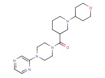 2-(4-{[1-(tetrahydro-2H-pyran-4-yl)-3-piperidinyl]carbonyl}-1-piperazinyl)pyrazine