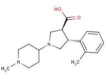(3S*,4R*)-4-(2-methylphenyl)-1-(1-methylpiperidin-4-yl)pyrrolidine-3-carboxylic acid