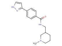 N-[(1-methylpiperidin-3-yl)methyl]-4-(1H-pyrazol-3-yl)benzamide