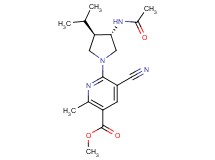 methyl 6-[(3S*,4R*)-3-(acetylamino)-4-isopropyl-1-pyrrolidinyl]-5-cyano-2-methylnicotinate