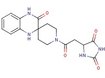 5-[2-oxo-2-(3'-oxo-3',4'-dihydro-1H,1'H-spiro[piperidine-4,2'-quinoxalin]-1-yl)ethyl]-2,4-imidazolidinedione