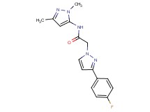 N-(1,3-dimethyl-1H-pyrazol-5-yl)-2-[3-(4-fluorophenyl)-1H-pyrazol-1-yl]acetamide