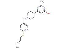 6-(1-{[2-(butylthio)pyrimidin-5-yl]methyl}piperidin-4-yl)-2-methylpyrimidin-4-ol