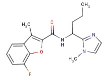 7-fluoro-3-methyl-N-[1-(1-methyl-1H-imidazol-2-yl)butyl]-1-benzofuran-2-carboxamide