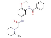 N-(2-methoxy-5-{[(2-methylpiperidin-1-yl)acetyl]amino}phenyl)benzamide