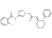 2-fluoro-N-[1-(2-oxo-2-{[(1R*,2S*)-2-phenylcyclohexyl]amino}ethyl)-1H-pyrazol-4-yl]benzamide