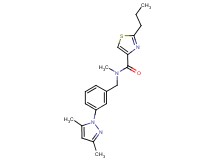 N-[3-(3,5-dimethyl-1H-pyrazol-1-yl)benzyl]-N-methyl-2-propyl-1,3-thiazole-4-carboxamide