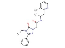 2-(4-ethyl-5-oxo-3-phenyl-4,5-dihydro-1H-1,2,4-triazol-1-yl)-N-[1-methyl-2-(3-methyl-2-pyridinyl)ethyl]acetamide