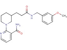 2-(3-{3-[(3-methoxybenzyl)amino]-3-oxopropyl}-1-piperidinyl)nicotinamide