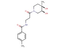 N-{3-[(3S*,4R*)-3,4-dihydroxy-4-methylpiperidin-1-yl]-3-oxopropyl}-4-methylbenzamide