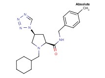 (4S)-1-(cyclohexylmethyl)-N-(4-methylbenzyl)-4-(1H-tetrazol-1-yl)-L-prolinamide