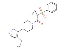 4-(4-ethyl-1H-pyrazol-5-yl)-1-{[1-(phenylsulfonyl)cyclopropyl]carbonyl}piperidine