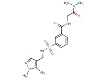 N-[2-(dimethylamino)-2-oxoethyl]-3-({[(1,5-dimethyl-1H-pyrazol-4-yl)methyl]amino}sulfonyl)benzamide
