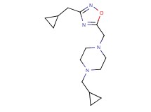 1-(cyclopropylmethyl)-4-{[3-(cyclopropylmethyl)-1,2,4-oxadiazol-5-yl]methyl}piperazine