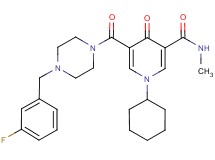 1-cyclohexyl-5-{[4-(3-fluorobenzyl)-1-piperazinyl]carbonyl}-N-methyl-4-oxo-1,4-dihydro-3-pyridinecarboxamide