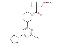 4-(1-{[1-(methoxymethyl)cyclobutyl]carbonyl}-3-piperidinyl)-2-methyl-6-(1-pyrrolidinyl)pyrimidine