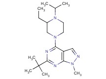 6-tert-butyl-4-(3-ethyl-4-isopropyl-1-piperazinyl)-1-methyl-1H-pyrazolo[3,4-d]pyrimidine