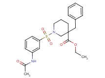 ethyl 1-{[3-(acetylamino)phenyl]sulfonyl}-3-benzyl-3-piperidinecarboxylate