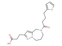 3-{5-[4-(2-thienyl)butanoyl]-5,6,7,8-tetrahydro-4H-pyrazolo[1,5-a][1,4]diazepin-2-yl}propanoic acid