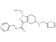 1-ethyl-N-(4-pyridinylmethyl)-5-[(2-thienylmethyl)amino]-4,5,6,7-tetrahydro-1H-indazole-3-carboxamide