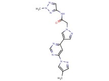 2-{4-[6-(4-methyl-1H-pyrazol-1-yl)pyrimidin-4-yl]-1H-pyrazol-1-yl}-N-(2-methyl-2H-1,2,3-triazol-4-yl)acetamide