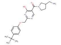 5-{[3-(aminomethyl)-1-pyrrolidinyl]carbonyl}-2-[(4-tert-butylphenoxy)methyl]-4-pyrimidinol dihydrochloride