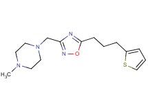 1-methyl-4-({5-[3-(2-thienyl)propyl]-1,2,4-oxadiazol-3-yl}methyl)piperazine