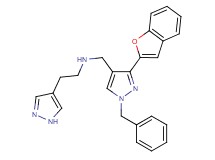 N-{[3-(1-benzofuran-2-yl)-1-benzyl-1H-pyrazol-4-yl]methyl}-2-(1H-pyrazol-4-yl)ethanamine