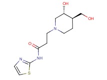 3-[(3R*,4R*)-3-hydroxy-4-(hydroxymethyl)-1-piperidinyl]-N-1,3-thiazol-2-ylpropanamide