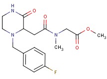 methyl N-{[1-(4-fluorobenzyl)-3-oxo-2-piperazinyl]acetyl}-N-methylglycinate
