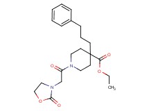 ethyl 1-[(2-oxo-1,3-oxazolidin-3-yl)acetyl]-4-(3-phenylpropyl)-4-piperidinecarboxylate
