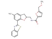 N-{[7-(1,3-benzothiazol-2-yl)-5-methyl-2,3-dihydro-1-benzofuran-2-yl]methyl}-5-(methoxymethyl)-2-furamide