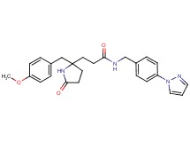 3-[2-(4-methoxybenzyl)-5-oxo-2-pyrrolidinyl]-N-[4-(1H-pyrazol-1-yl)benzyl]propanamide
