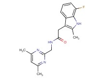 N-[(4,6-dimethyl-2-pyrimidinyl)methyl]-2-(7-fluoro-2-methyl-1H-indol-3-yl)acetamide