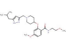 2-({1-[(5-isobutyl-1H-pyrazol-3-yl)methyl]-4-piperidinyl}oxy)-4-methoxy-N-(2-methoxyethyl)benzamide