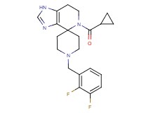 5-(cyclopropylcarbonyl)-1'-(2,3-difluorobenzyl)-1,5,6,7-tetrahydrospiro[imidazo[4,5-c]pyridine-4,4'-piperidine]