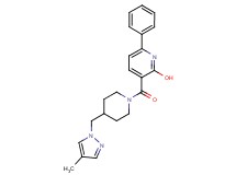 3-({4-[(4-methyl-1H-pyrazol-1-yl)methyl]-1-piperidinyl}carbonyl)-6-phenyl-2-pyridinol