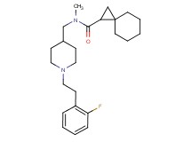 N-({1-[2-(2-fluorophenyl)ethyl]-4-piperidinyl}methyl)-N-methylspiro[2.5]octane-1-carboxamide