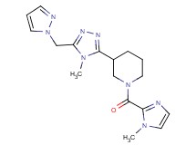 1-[(1-methyl-1H-imidazol-2-yl)carbonyl]-3-[4-methyl-5-(1H-pyrazol-1-ylmethyl)-4H-1,2,4-triazol-3-yl]piperidine
