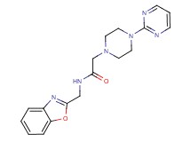 N-(1,3-benzoxazol-2-ylmethyl)-2-[4-(2-pyrimidinyl)-1-piperazinyl]acetamide