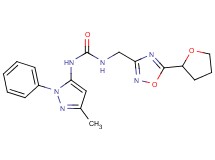 N-(3-methyl-1-phenyl-1H-pyrazol-5-yl)-N'-{[5-(tetrahydrofuran-2-yl)-1,2,4-oxadiazol-3-yl]methyl}urea